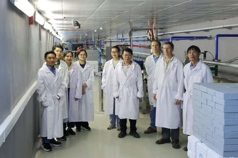 Inside the accelerator hall of the LINAC facility